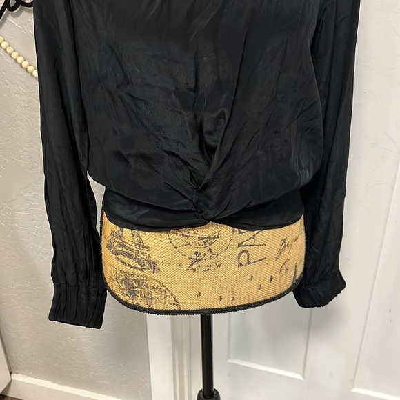 SCOTCH & SODA MAISON SCOTCH BLACK LONG SLEEVE TOP SMALL - Picture 2 of 16